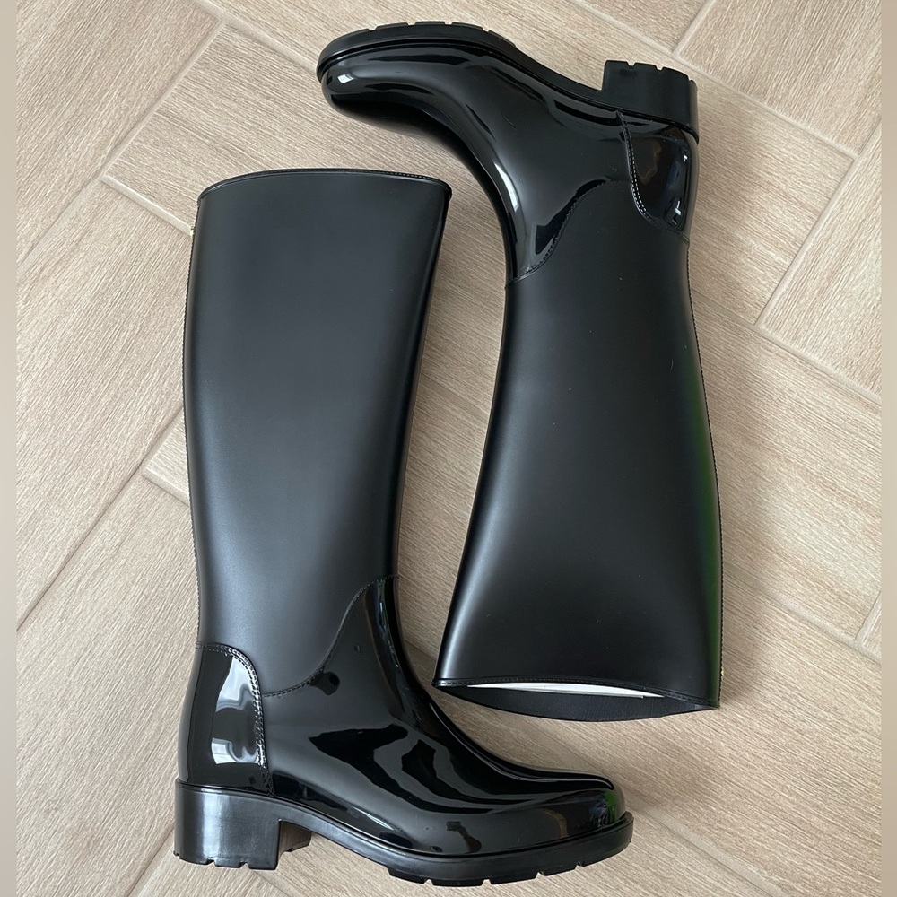 NWOT Sam Edelman Sydney Rain Boots Black - 7 - Picture 1 of 6